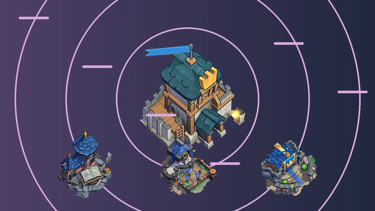 Kingshot Town Center building artwork introducing this guide